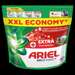 ARIEL Kapsle na praní Plus Extra Stain 38 praní