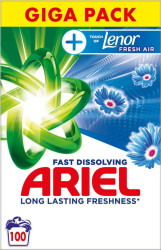 ARIEL prací prášek + Touch Of Lenor Fresh Air 5.5 kg