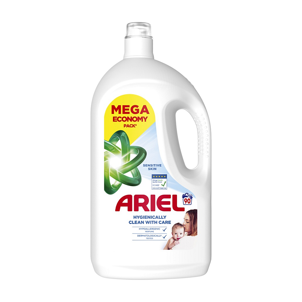 ARIEL Sensitive Tekutý prací prostředek 90 praní 4,05 l