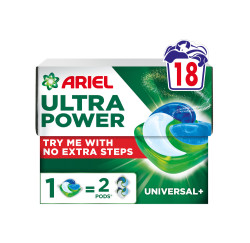Ariel Ultra Power Pods Universal+ kapsle na praní 18 ks