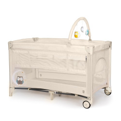 Asalvo COMPLET DUO cestovní postýlka s druhým dnem a hrazdičkou, owl