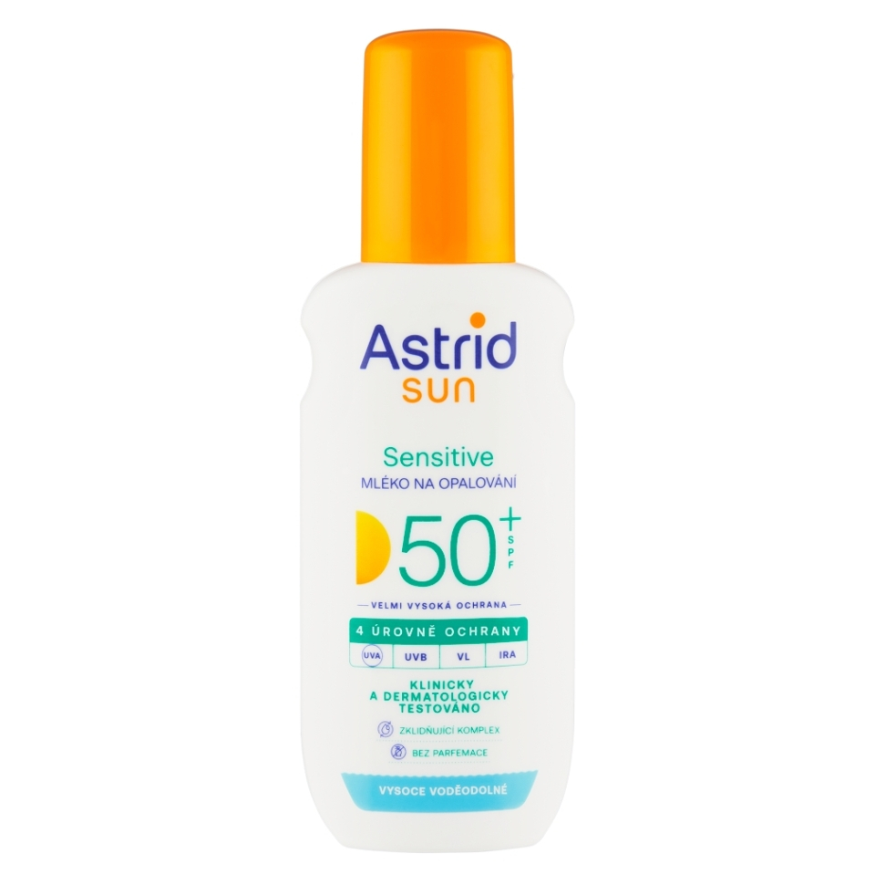 Astrid Sun mléko na opalování ve spreji Sensitive OF50+, 150 ml