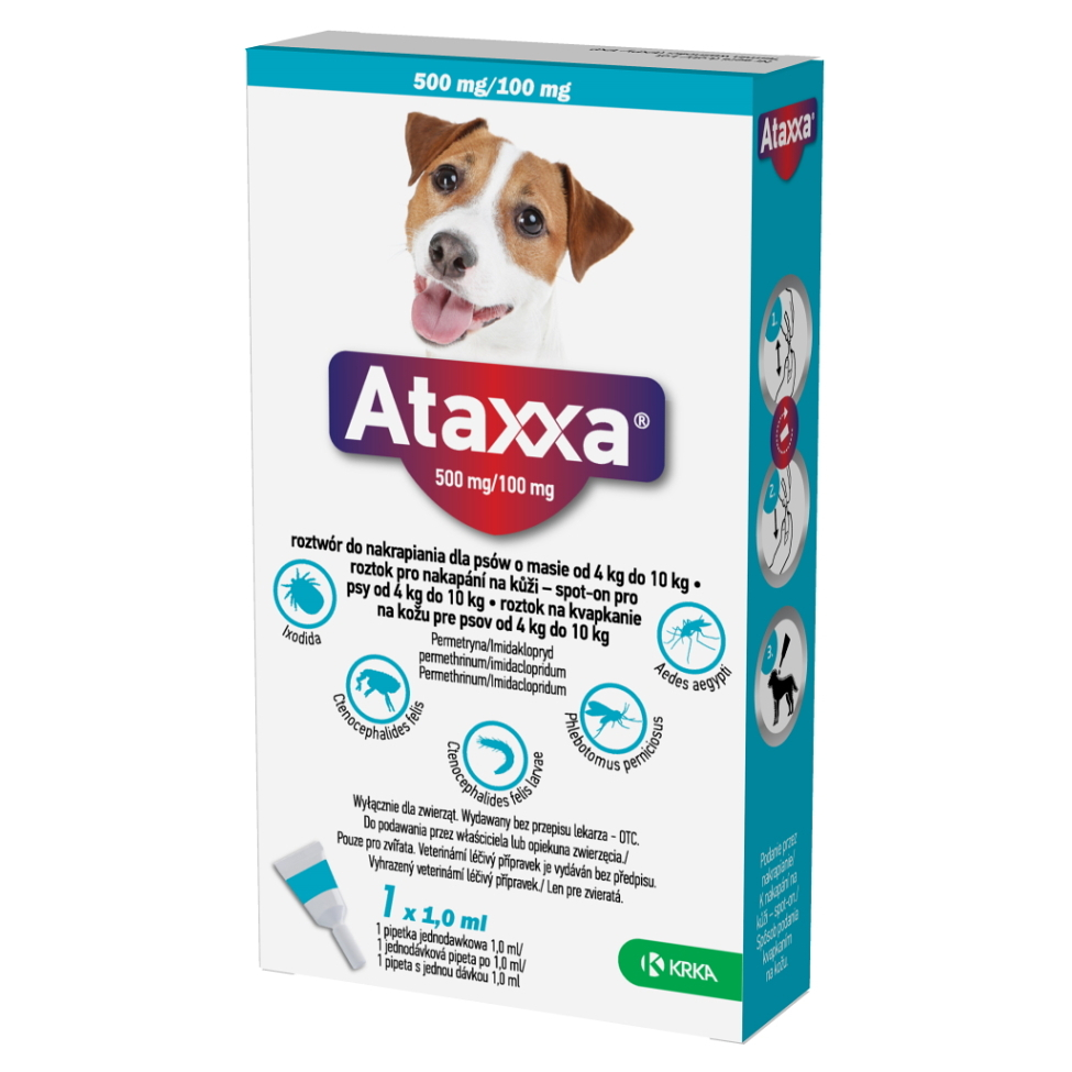 ATAXXA Spot-on Dog M 500mg/100mg 1 ml 1 pipeta