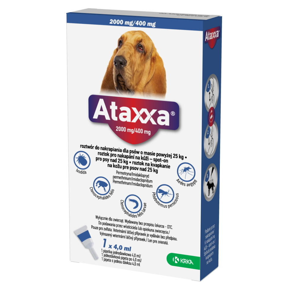 ATAXXA Spot-on Dog XL 2000mg/400mg 4 ml 1 pipeta