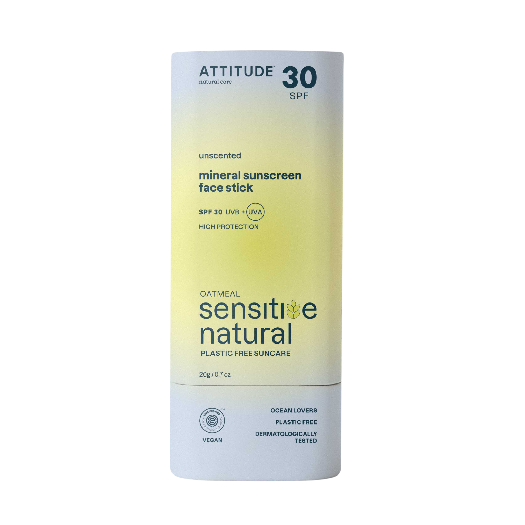 ATTITUDE 100% minerální ochranná tyčinka na obličej a rty (SPF 30) pro citlivou a atopickou pokožku 20 g