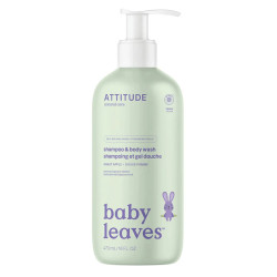 ATTITUDE Baby leaves dětské tělové mýdlo a šampon s vůní jablka 473 ml