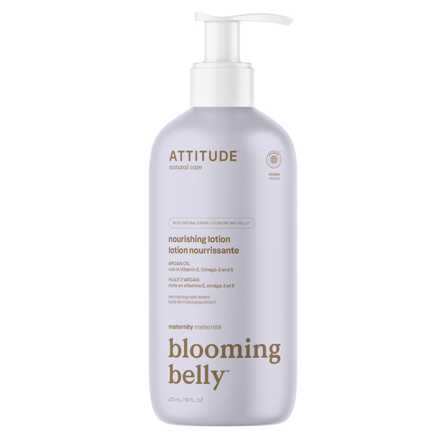 ATTITUDE Blooming Belly přírodní vyživující tělové mléko nejen pro těhotné s arganem 473 ml