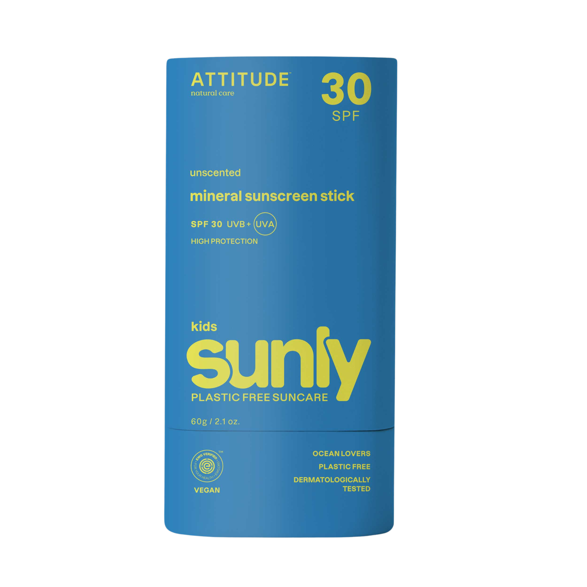 ATTITUDE Dětská 100 % minerální ochranná tyčinka na celé tělo (SPF 30) bez vůně 60 g