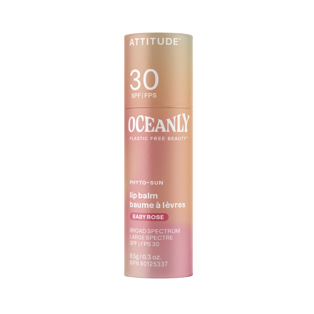ATTITUDE Oceanly Tónující balzám na rty SPF30 Baby Rose 8,5 g