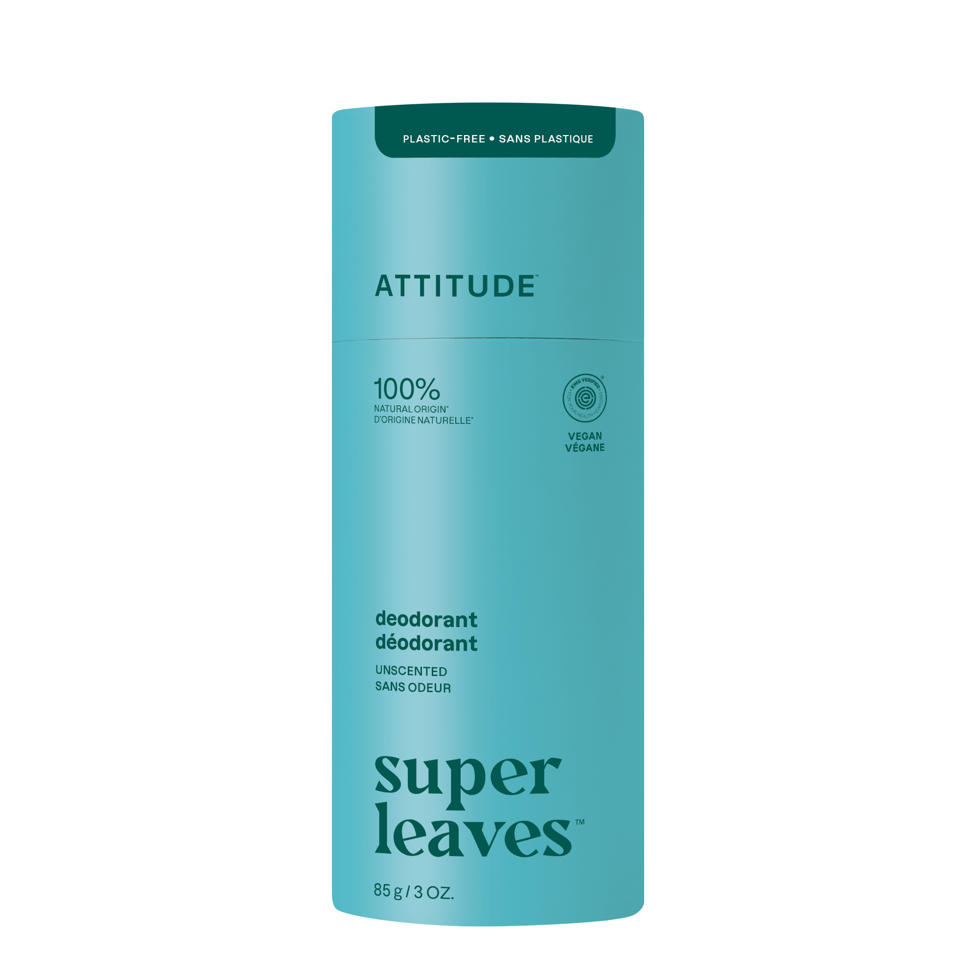 ATTITUDE Přírodní tuhý deodorant Super leaves bez vůně 85 g