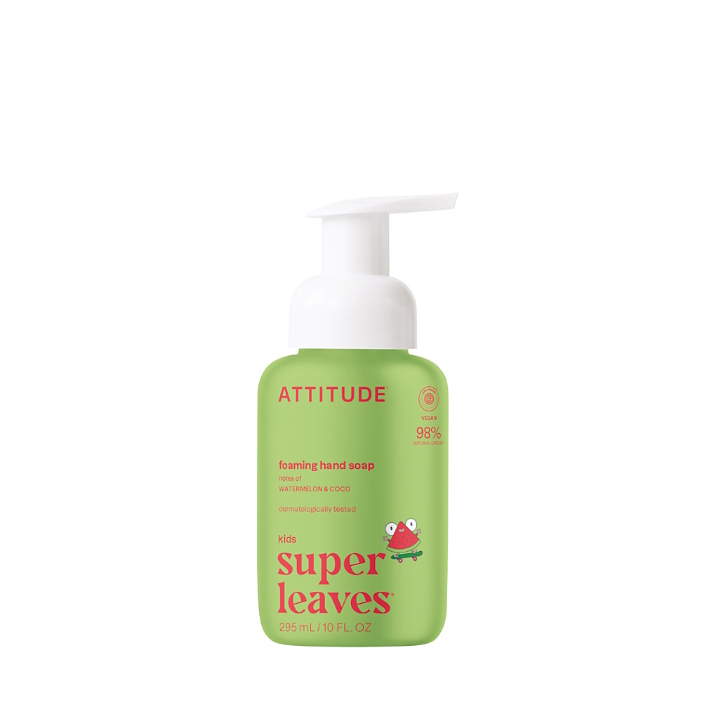 ATTITUDE Super leaves kids pěnivé mýdlo na ruce s vůní melounu a kokosu 295 ml