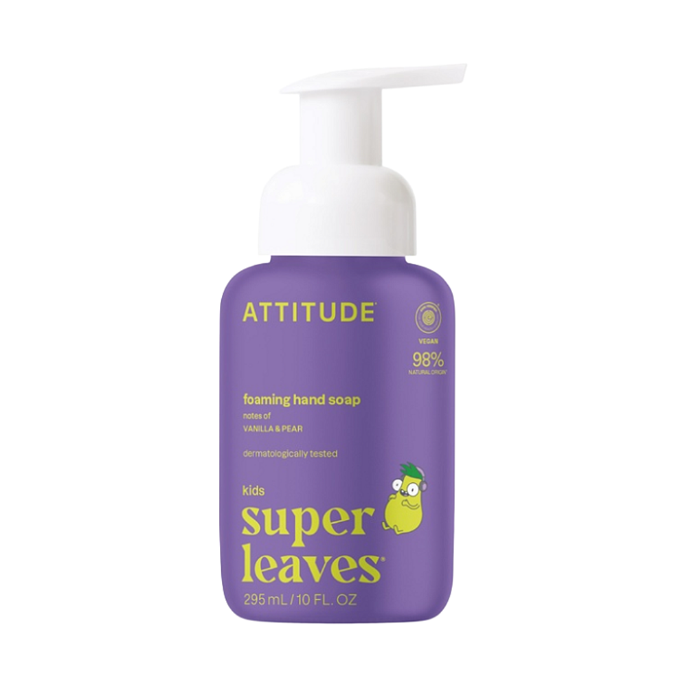 ATTITUDE Super leaves kids pěnivé mýdlo na ruce s vůní vanilky a hrušky 295 ml