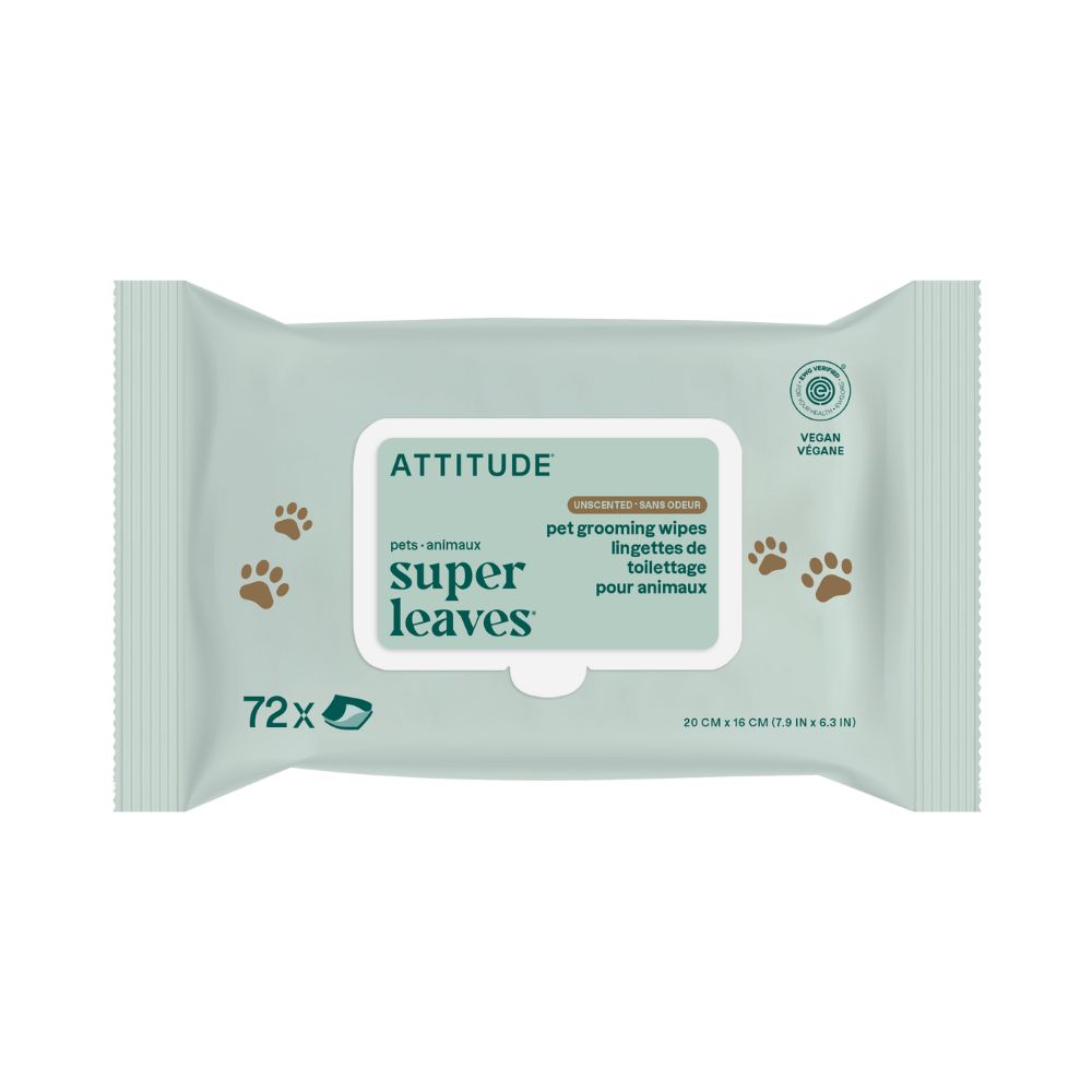 ATTITUDE Super leaves Přírodní vlhčené ubrousky pro zvířecí mazlíčky 72 ks