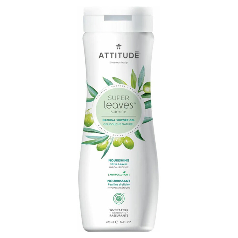 ATTITUDE Super leaves sprchový gel  s detoxikačním účinkem olivové listy 473 ml
