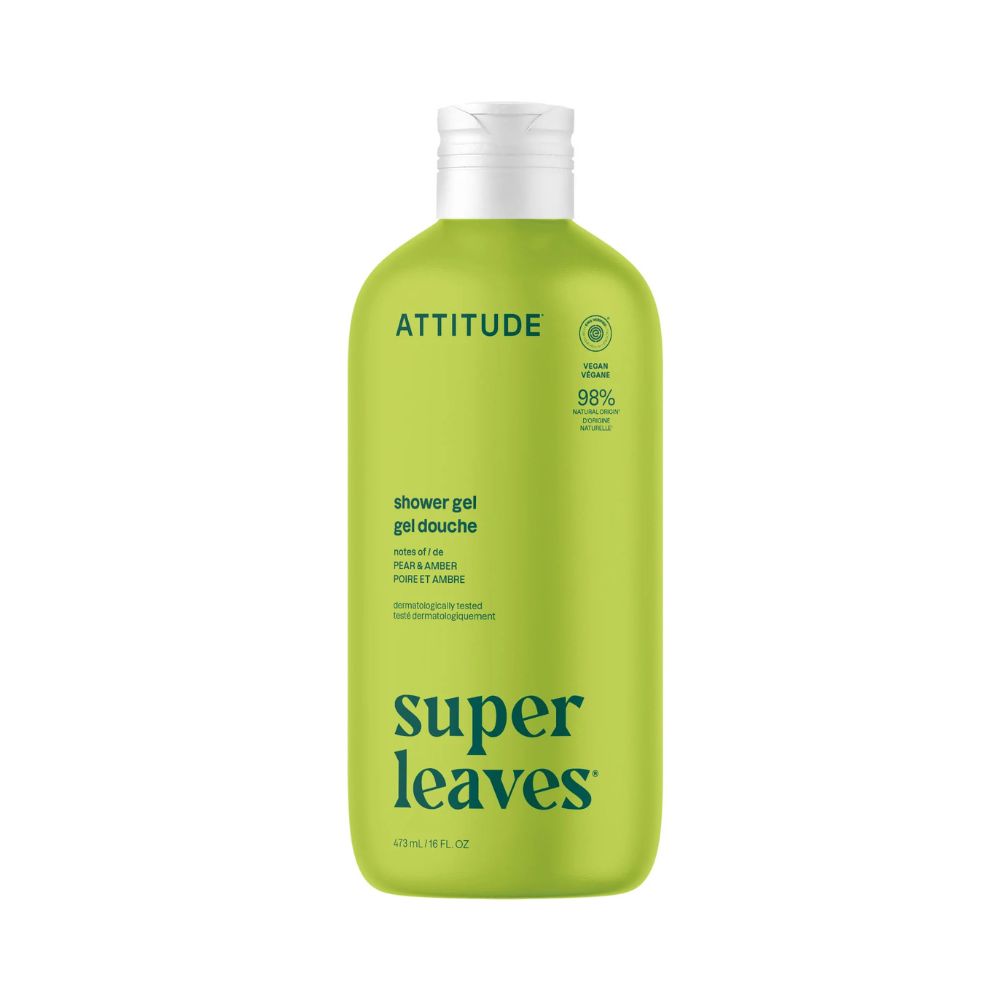 ATTITUDE Super leaves Sprchový gel olivové listy, vůně hruška a amber 473 ml