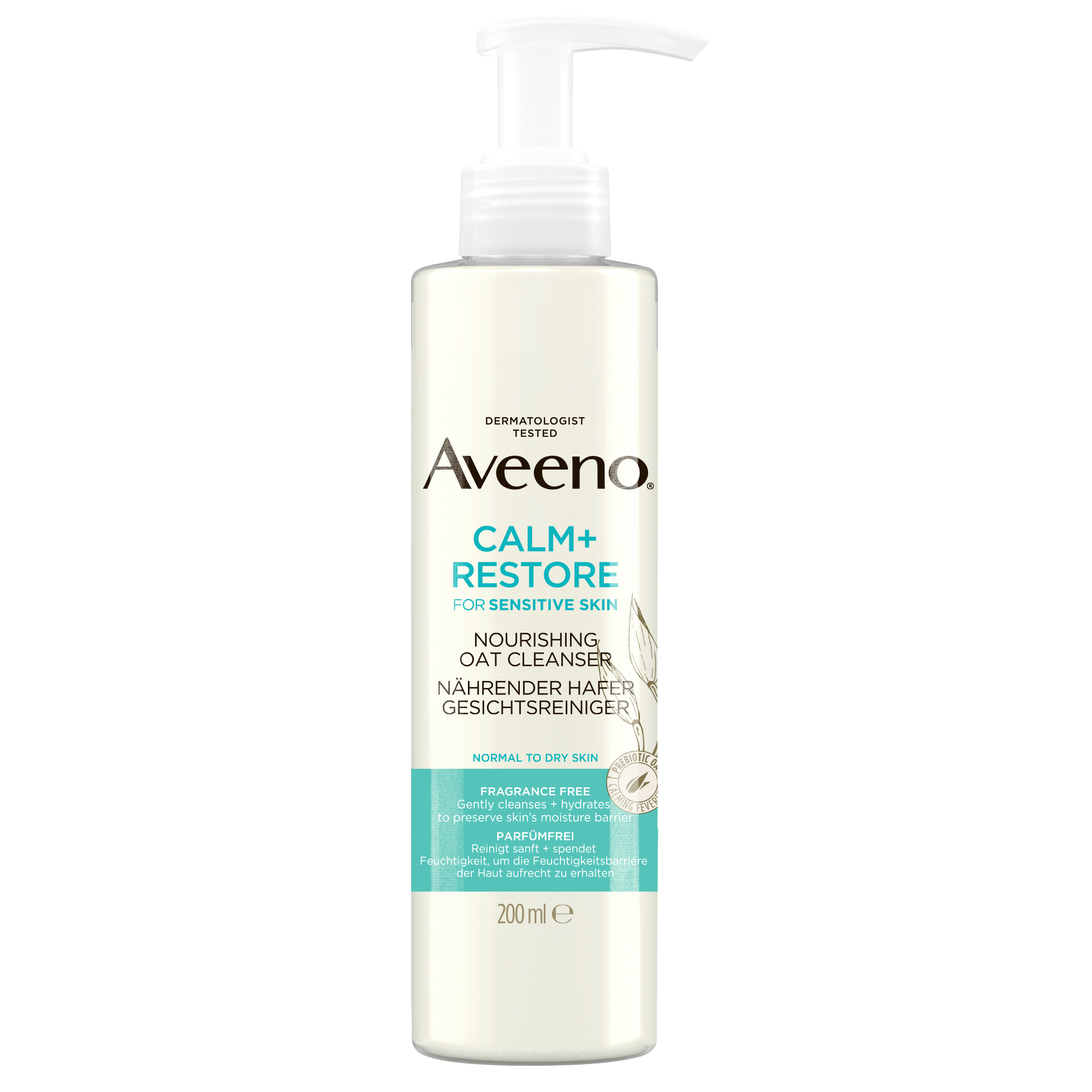 AVEENO Calm+Restore Čisticí pleťový gel s ovsem 200 ml