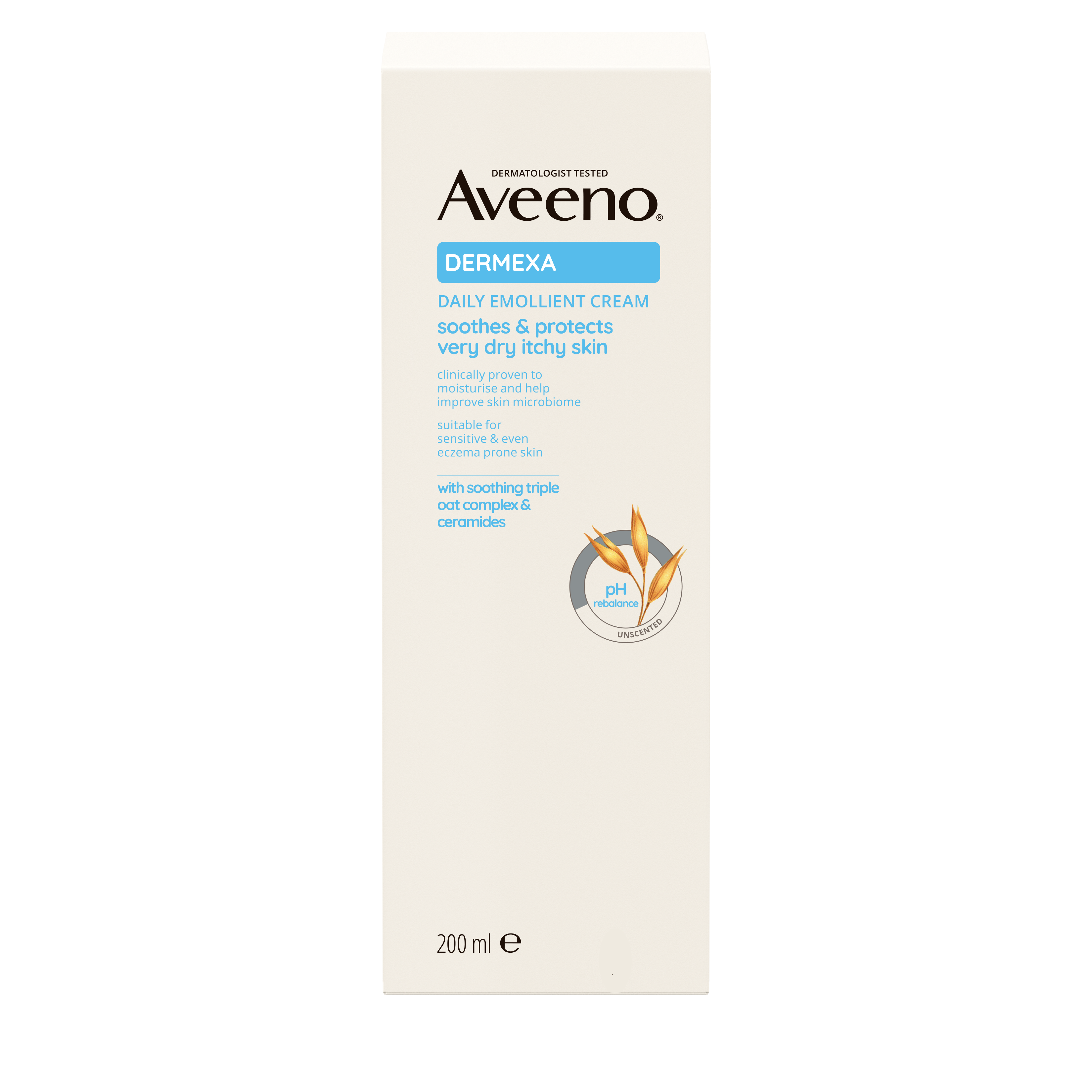 AVEENO Dermexa Emolienční tělový krém bez parfemace 200 ml