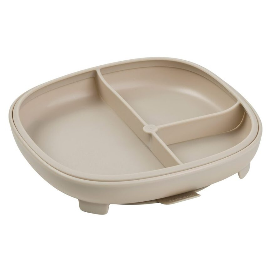 B.BOX Dělený talířek s přísavkou 2v1 béžový
