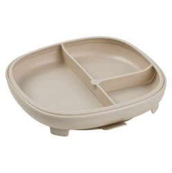 B.BOX Dělený talířek s přísavkou 2v1 béžový