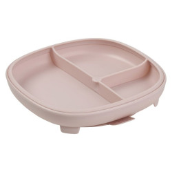 B.BOX Dělený talířek s přísavkou 2v1 růžový