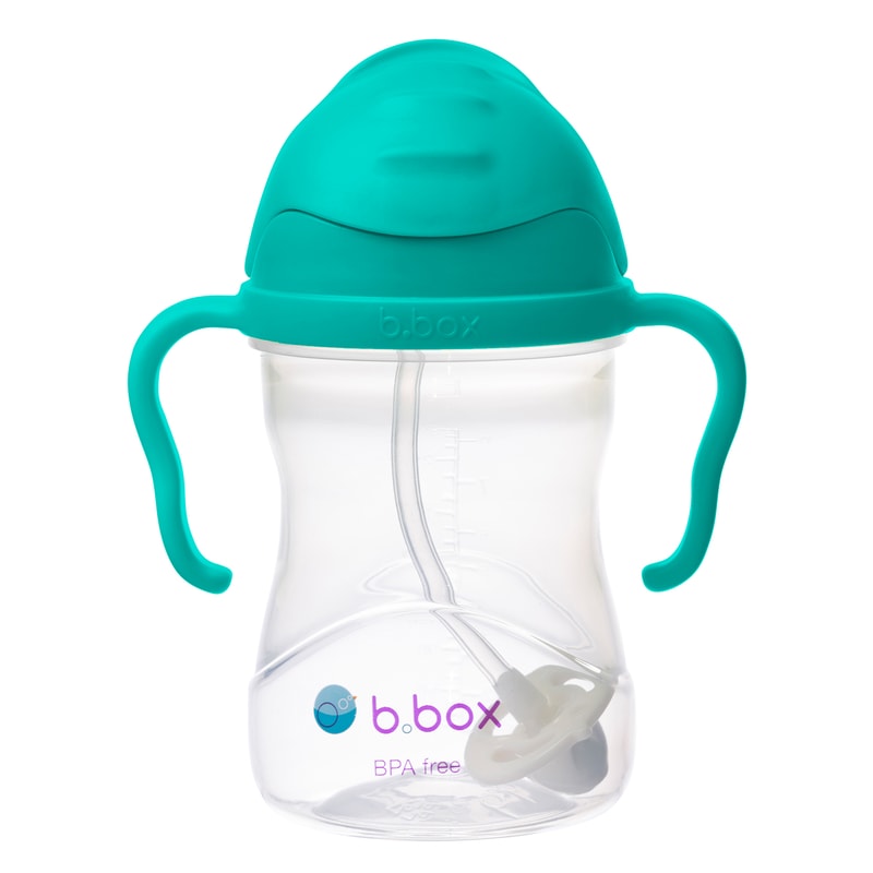 B.BOX Hrneček s brčkem, Nefritově zelený 240ml