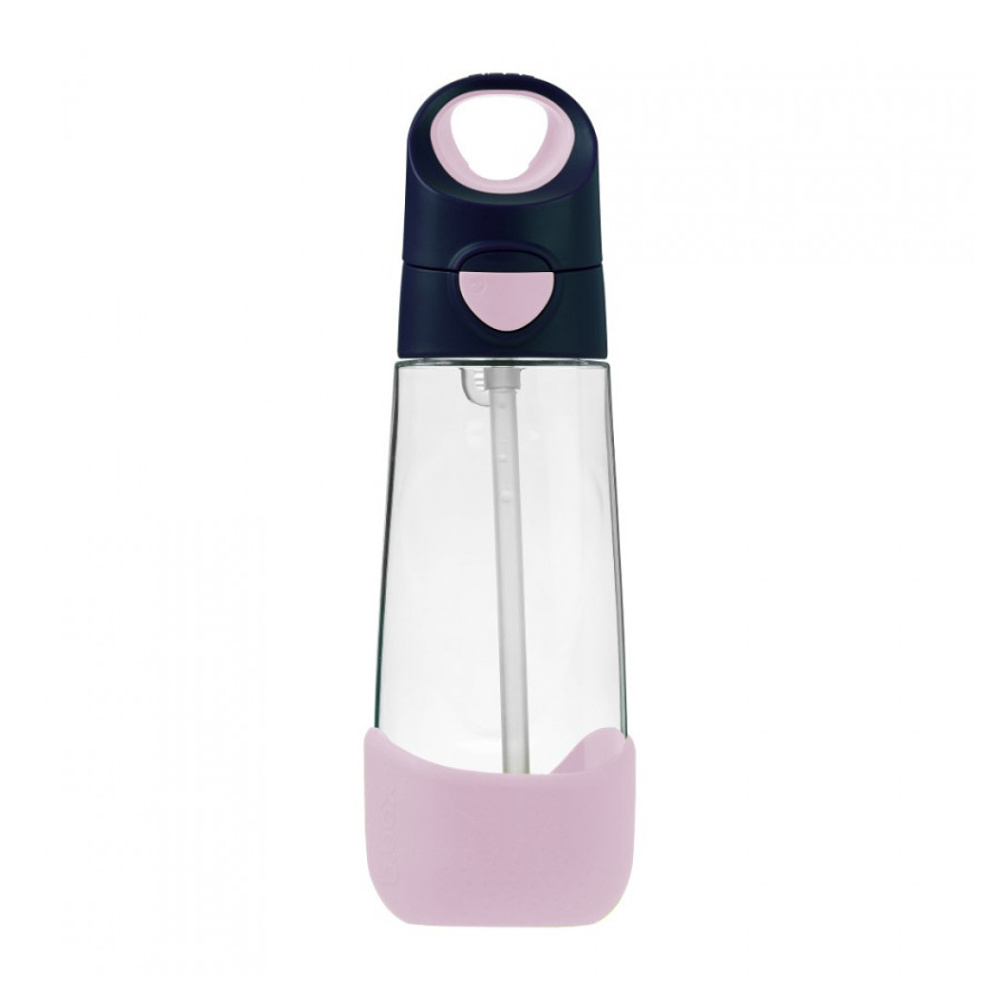 B.BOX Láhev na pití s brčkem indigo/růžová 9m+ 600 ml
