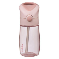 B.BOX Láhev na pití s brčkem Junior blush crush 380 ml