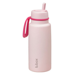 B.BOX Nerezová termolahev s brčkem růžová 1 l