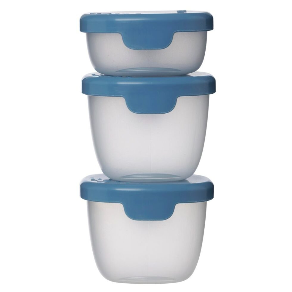 B.BOX Sada modrých krabiček Snack tubs 3 kusy