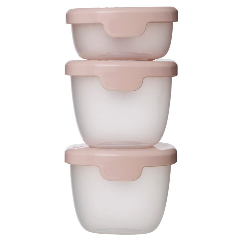 B.BOX Sada růžových krabiček Snack tubs 3 kusy