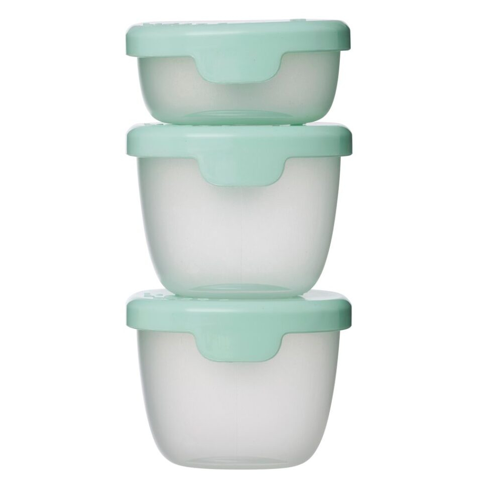 B.BOX Sada zelených krabiček snack tubs 3 kusy