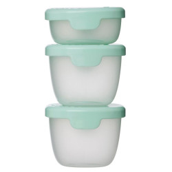 B.BOX Sada zelených krabiček snack tubs 3 kusy