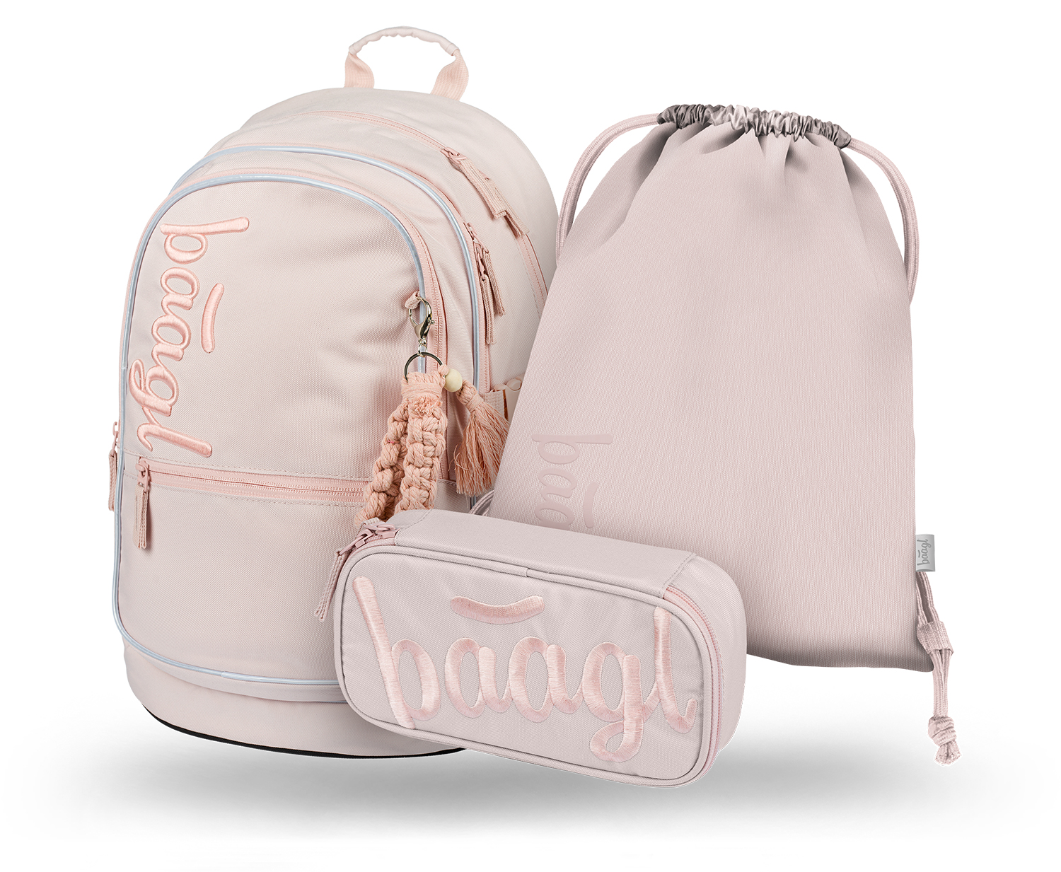 Baagl 3 SET Core Creamy: batoh, penál, sáček