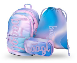 Baagl SET 3 Core Sky: batoh, penál, sáček