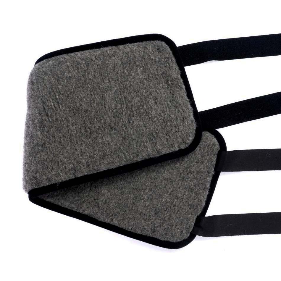 Babička Ovečková Ledvinový oboustranný pás na zavazování z ovčí vlny merino tmavě šedá