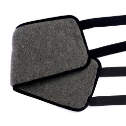 Babička Ovečková Ledvinový oboustranný pás na zavazování z ovčí vlny merino tmavě šedá