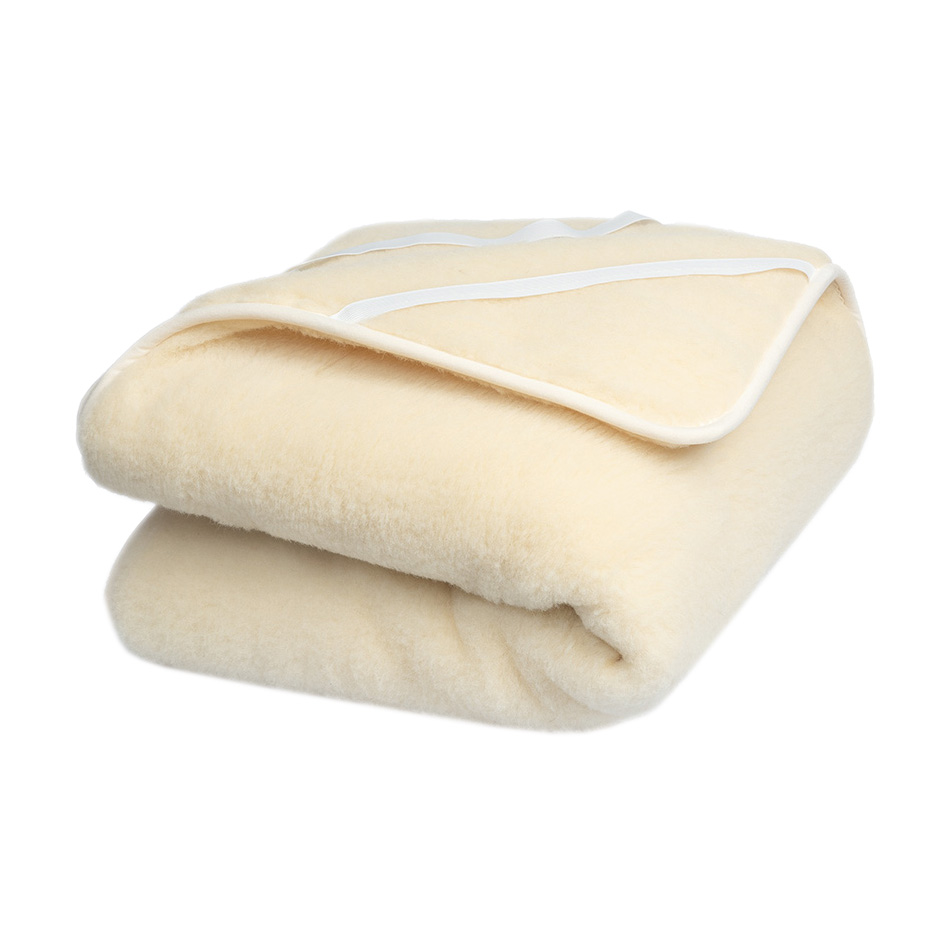 Babička Ovečková Prostěradlo dvouvrstvé z Merino vlny přírodní, 140 x 200 cm