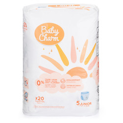 BABY CHARM Super Dry Flex Junior Pant vel. 5 kalhotkové plenky 12-17 kg 20 ks