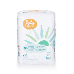 BABY CHARM Super Dry Flex Maxi Pant vel. 4 kalhotkové plenky 9-15 kg 22 ks