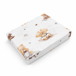 Baby Nellys Bavlněné prostěradlo do postýlky, Kouzelný méďa, 140 x 70 cm