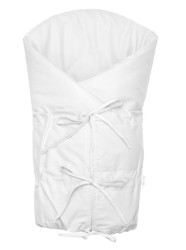 Baby Nellys Klasická retro zavinovačka NATURE šněrovací s výplní - světle šedá