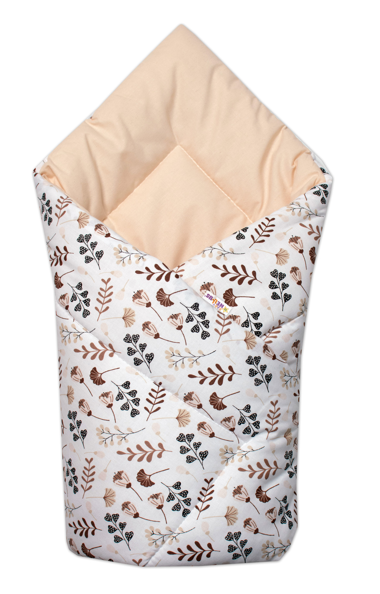 Baby Nellys Kojenecká Zavinovačka klasik Louka,  béžová