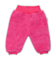 Baby Nellys Kojenecké chlupáčkové tepláčky Cute Bunny - malinové, vel. 68 vel.  68