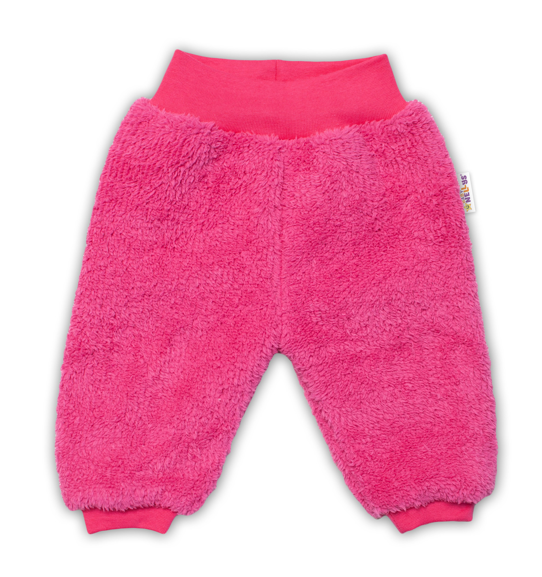 Baby Nellys Kojenecké chlupáčkové tepláčky Cute Bunny - malinové, vel. 74 vel.  74