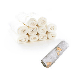 Baby Nellys Kvalitní bavlněné pleny TETRA LUX 80x80cm, 10ks v bal. + 1 ks