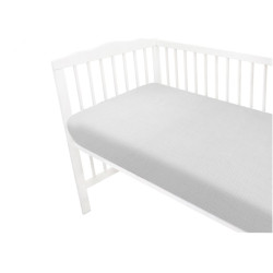 Baby Nellys Mušelínové prostěradlo do postýlky 60 x 120 NATURE double - šedé