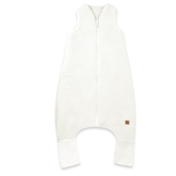 Baby Nellys Mušelínový spací vak se zahrnovacími nohavičkami - smetanový, vel. S