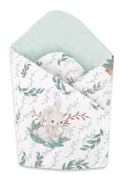 Baby Nellys Novorozenecká zavinovačka, LULU natural, mátová