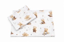 Baby Nellys Povlečení do postýlky, 2D sada -  Kouzelný méďa, 135 x 100 cm