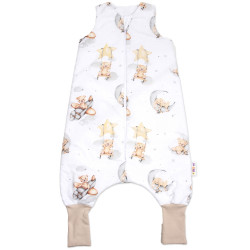 Baby Nellys Spací vak se zahrnovacími nohavičkami Teddy Star,  vel. S, 68/86
